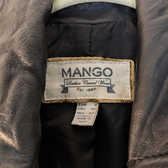 Mango 100% Leather Biker Jacket - Picture 5 of 5